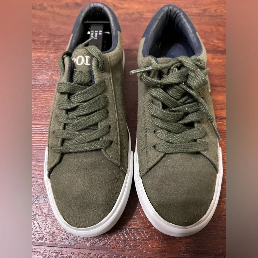 POLO RALPH LAUREN Big Boys Easten II Casual Sneakers from Finish Line Olive - Picture 4 of 8